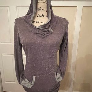 Sexy Glittery Hoodie with thumb hole sleeves Size M